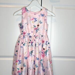 George Pink Floral and Butterfly Kids Dress